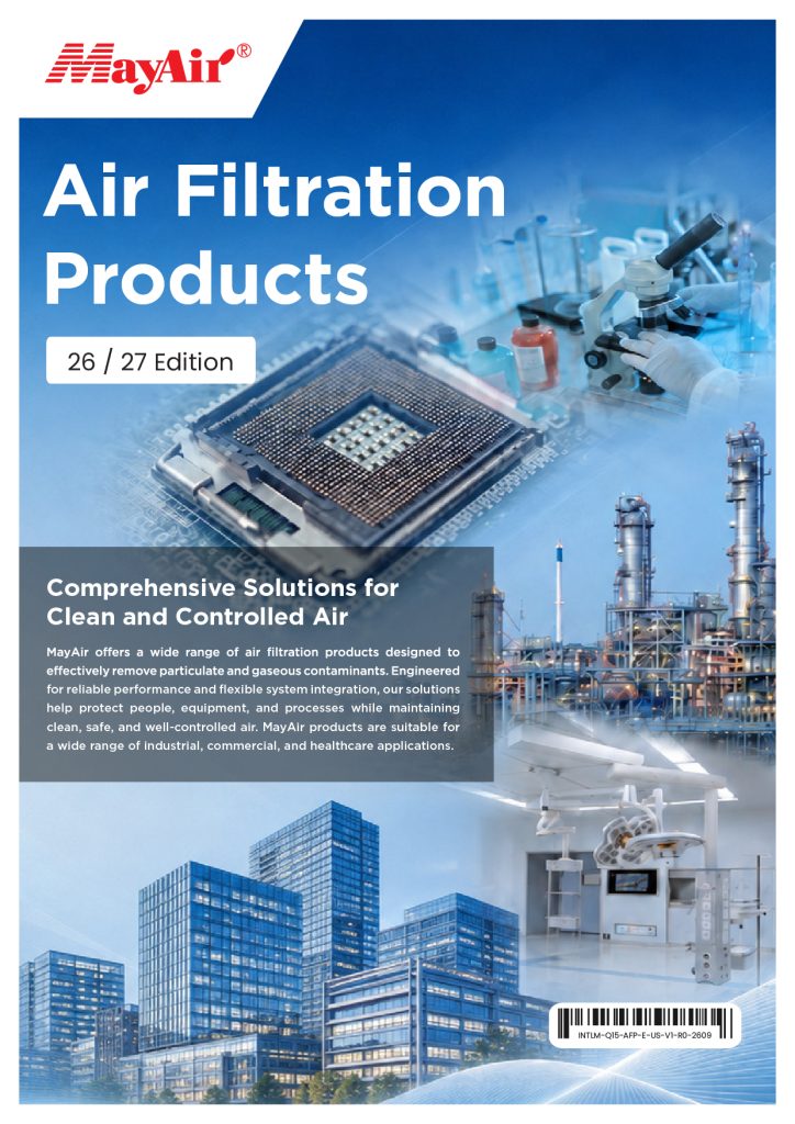 MayAir US air filtration products catalogue cover
