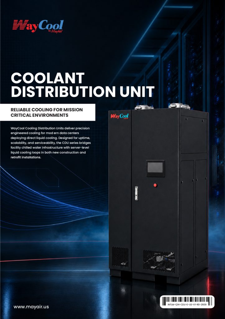 MayAir coolant distribution unit CDU brochure cover