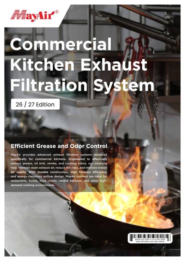 MayAir kitchen exhaust filtration brochure cover